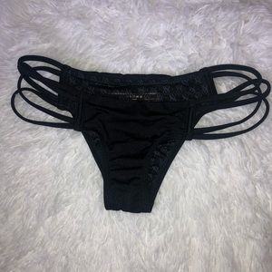 Black strappy VS bikini bottoms